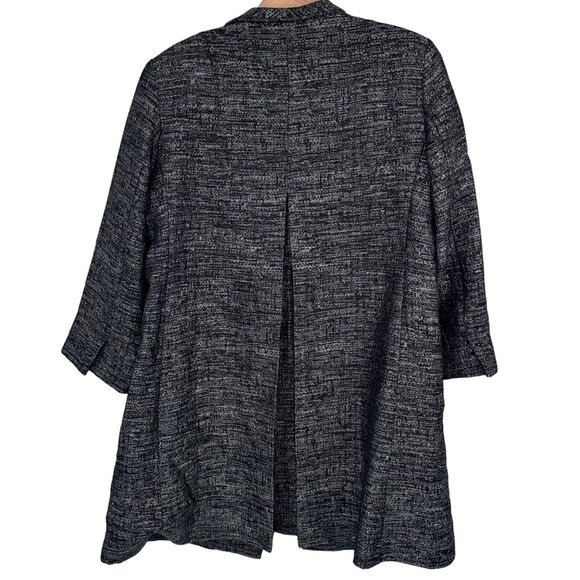 Eileen Fisher Faceted Organic Cotton Blend open Jacquard Coat jacket size medium - Picture 11 of 13